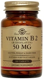 Solgar Vitamin B2 Riboflavin 50 mg - 100 Tablets